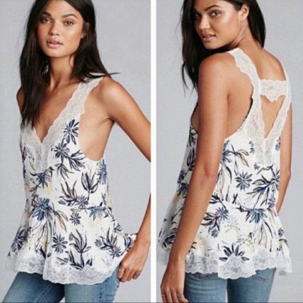 FREE PEOPLE Bellflower Double-V Sleeveless Tunic EUC sz XS